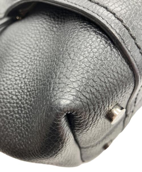 TOD'S（トッズ）TOD'S (トッズ) ダブルＴミディアムレザーハンドバッグ ブラックの古着・服飾アイテム