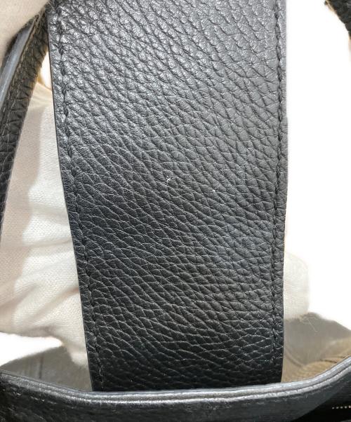 TOD'S（トッズ）TOD'S (トッズ) ダブルＴミディアムレザーハンドバッグ ブラックの古着・服飾アイテム