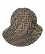 FENDIフェンディ）の古着「ズッカ柄バケットハット」｜ブラウン