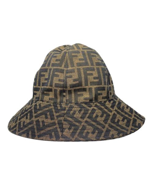 FENDI（フェンディ）FENDI (フェンディ) ズッカ柄バケットハット ブラウン サイズ:Sの古着・服飾アイテム
