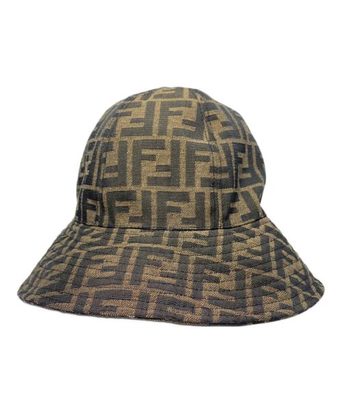 FENDI（フェンディ）FENDI (フェンディ) ズッカ柄バケットハット ブラウン サイズ:Sの古着・服飾アイテム