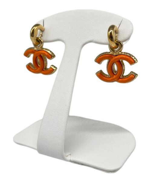 CHANEL（シャネル）CHANEL (シャネル) ココマーク ピアス オレンジ×ゴールドの古着・服飾アイテム