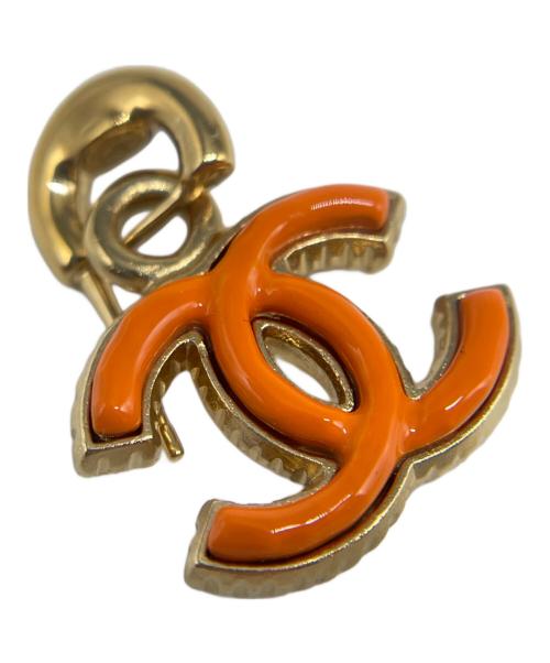 CHANEL（シャネル）CHANEL (シャネル) ココマーク ピアス オレンジ×ゴールドの古着・服飾アイテム