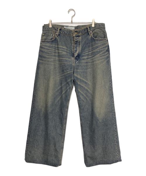 DAIRIKU（ダイリク）DAIRIKU (ダイリク) DOCKING WIDE&STRAIGHT DENIM PANTS インディゴ サイズ:Lの古着・服飾アイテム