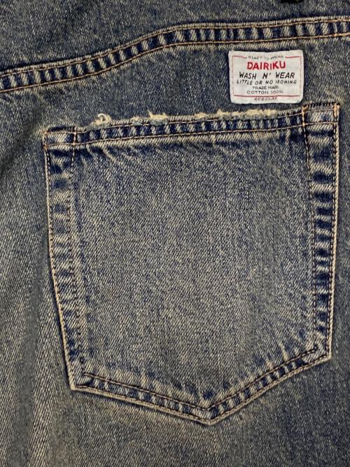 DAIRIKU（ダイリク）DAIRIKU (ダイリク) DOCKING WIDE&STRAIGHT DENIM PANTS インディゴ サイズ:Lの古着・服飾アイテム
