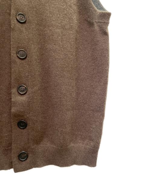 BRUNELLO CUCINELLI（ブルネロクチネリ）BRUNELLO CUCINELLI (ブルネロクチネリ) カシミヤニットベスト ブラウン サイズ:48の古着・服飾アイテム