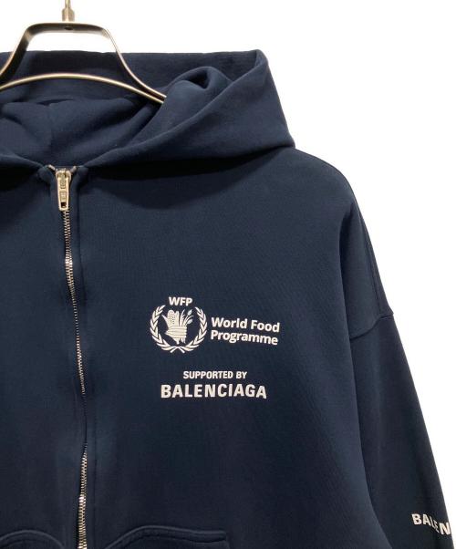 BALENCIAGA（バレンシアガ）BALENCIAGA (バレンシアガ) WFP ジップアップパーカー ネイビー サイズ:XXSの古着・服飾アイテム