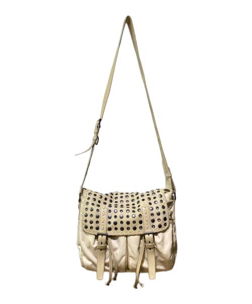 PRADA（プラダ）PRADA (プラダ) パンチングショルダーバッグ ベージュの古着・服飾アイテム