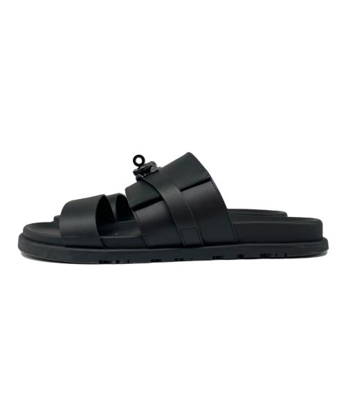 HERMES（エルメス）HERMES (エルメス) サンダル 《ジャクソン》 ブラック サイズ:44の古着・服飾アイテム