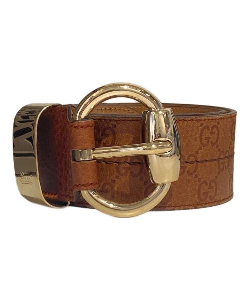 GUCCI（グッチ）GUCCI (グッチ) グッチシマベルト ブラウン サイズ:-の古着・服飾アイテム
