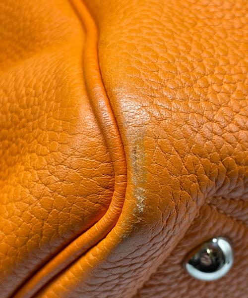 HERMES（エルメス）HERMES (エルメス) ヴィクトリア35/シルバー金具/□N刻印:2010年 オレンジ サイズ:35の古着・服飾アイテム