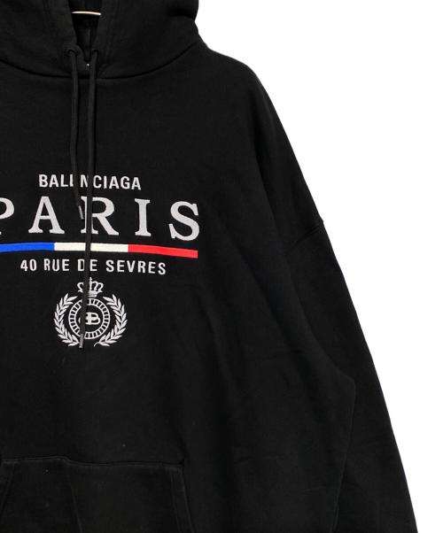 BALENCIAGA（バレンシアガ）BALENCIAGA (バレンシアガ) Paris Flag Hoodie ブラック サイズ:Sの古着・服飾アイテム