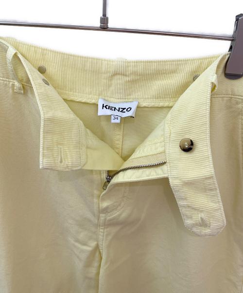 KENZO（ケンゾー）KENZO (ケンゾー) コーデュロイニーパンツ イエロー サイズ:34の古着・服飾アイテム