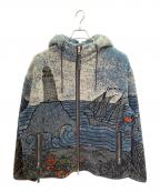 LOEWEロエベ）の古着「ジップアップフリースジャケット/総柄ジャケット」｜マルチカラー