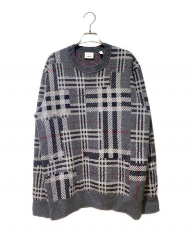 中古・古着通販】BURBERRY (バーバリー) カシミヤ チェックニット
