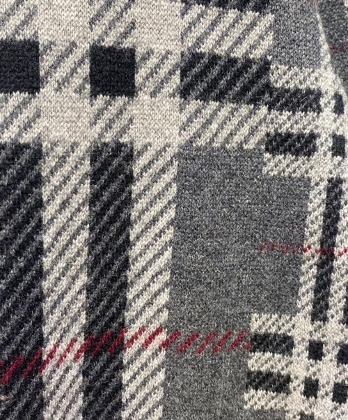 BURBERRY（バーバリー）BURBERRY (バーバリー) カシミヤ チェックニット グレー サイズ:Mの古着・服飾アイテム