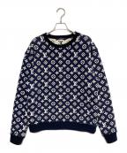 LOUIS VUITTONルイ ヴィトン）の古着「モノグラムトレーナー」｜ネイビー×ホワイト
