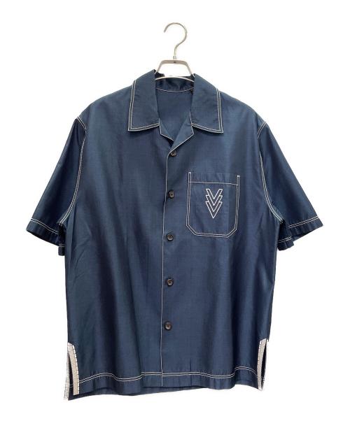 LOUIS VUITTON（ルイ ヴィトン）LOUIS VUITTON (ルイ ヴィトン) シルクパジャマ シャツ ネイビー サイズ:Sの古着・服飾アイテム