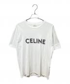 CELINEセリーヌ）の古着「スタッズロゴプリントTシャツ」｜ホワイト