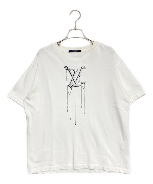 LOUIS VUITTON（ルイ ヴィトン）LOUIS VUITTON (ルイ ヴィトン) LVペンダント エンブロイダリーTシャツ ホワイト サイズ:Lの古着・服飾アイテム