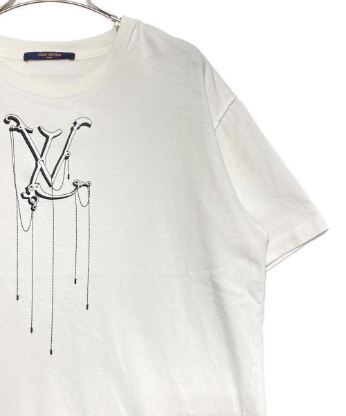 LOUIS VUITTON（ルイ ヴィトン）LOUIS VUITTON (ルイ ヴィトン) LVペンダント エンブロイダリーTシャツ ホワイト サイズ:Lの古着・服飾アイテム