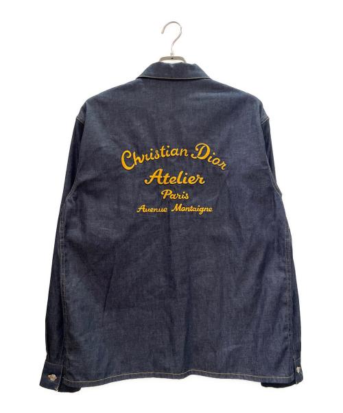 Dior（ディオール）Dior (ディオール) 刺繍デニムシャツ インディゴ サイズ:39の古着・服飾アイテム