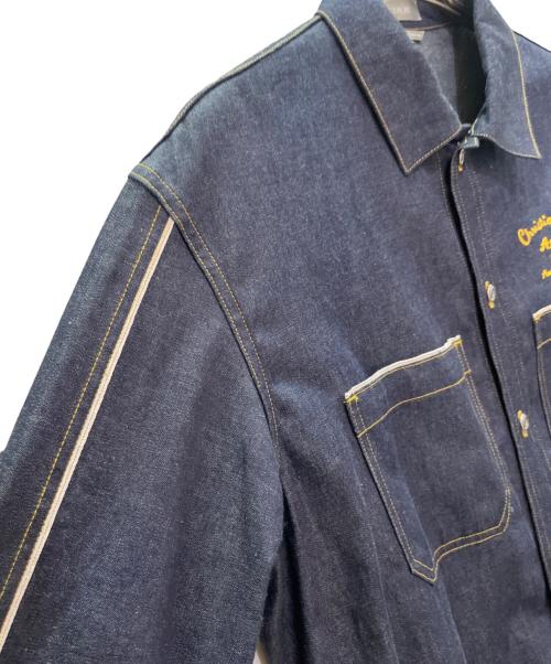 Dior（ディオール）Dior (ディオール) 刺繍デニムシャツ インディゴ サイズ:39の古着・服飾アイテム