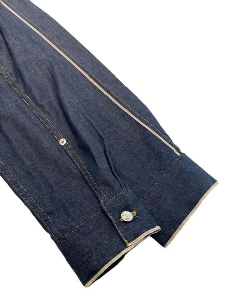 Dior（ディオール）Dior (ディオール) 刺繍デニムシャツ インディゴ サイズ:39の古着・服飾アイテム