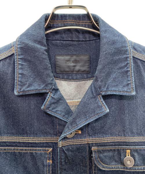 PRADA（プラダ）PRADA (プラダ) 開襟デニムジャケット インディゴ サイズ:46の古着・服飾アイテム