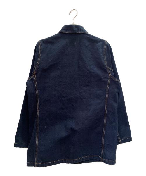 LOEWE（ロエベ）LOEWE (ロエベ) アナグラム レザーパッチワークデニムジャケット インディゴ サイズ:48の古着・服飾アイテム