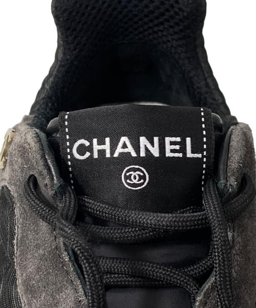 CHANEL（シャネル）CHANEL (シャネル) ファブリックスニーカー ブラック サイズ:41の古着・服飾アイテム