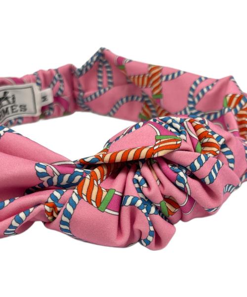 HERMES（エルメス）HERMES (エルメス) カヌー H カチューシャ ピンク サイズ:Mの古着・服飾アイテム