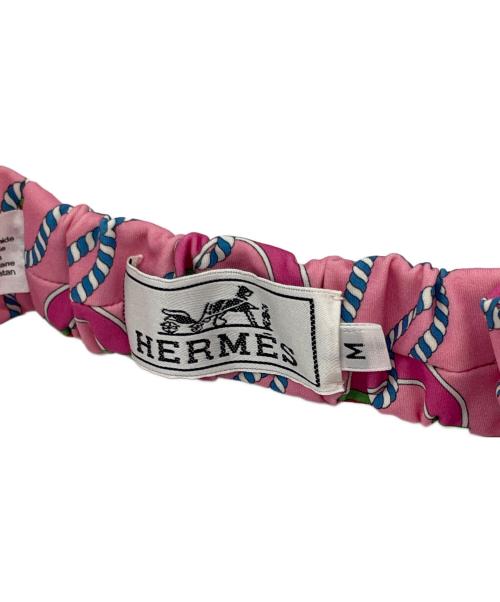 HERMES（エルメス）HERMES (エルメス) カヌー H カチューシャ ピンク サイズ:Mの古着・服飾アイテム