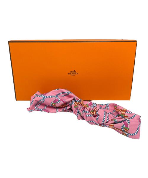 HERMES（エルメス）HERMES (エルメス) カヌー H カチューシャ ピンク サイズ:Mの古着・服飾アイテム