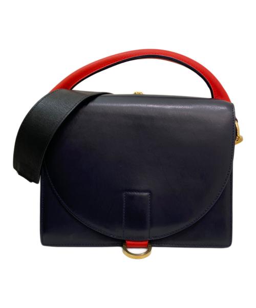 sacai（サカイ）sacai (サカイ) サッチェルフラップバッグ ネイビー×レッドの古着・服飾アイテム