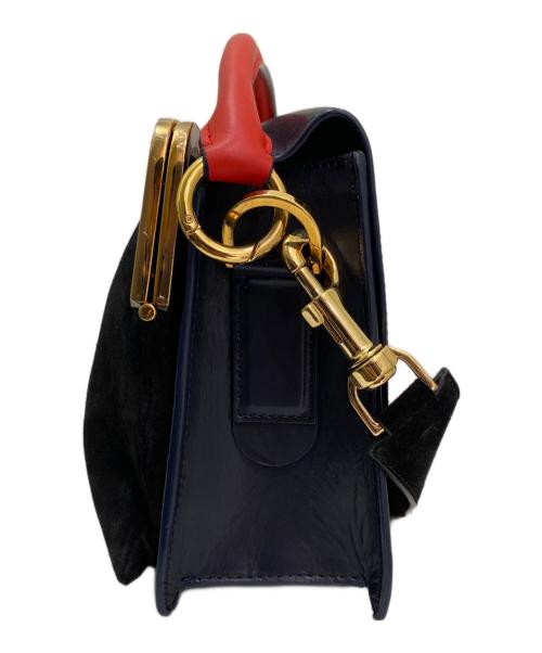 sacai（サカイ）sacai (サカイ) サッチェルフラップバッグ ネイビー×レッドの古着・服飾アイテム