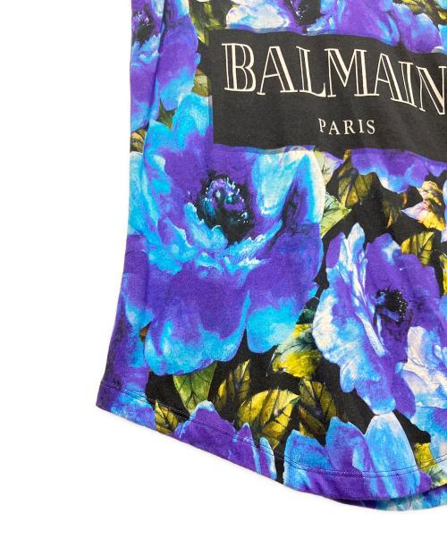 BALMAIN（バルマン）BALMAIN (バルマン) 総柄ノースリーブカットソー ブルー サイズ:36の古着・服飾アイテム