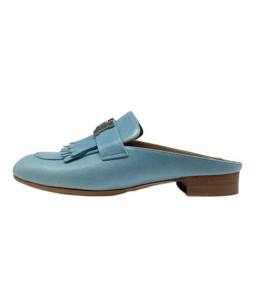 HERMES（エルメス）HERMES (エルメス) リヴォリ ミュール スカイブルー サイズ:36の古着・服飾アイテム