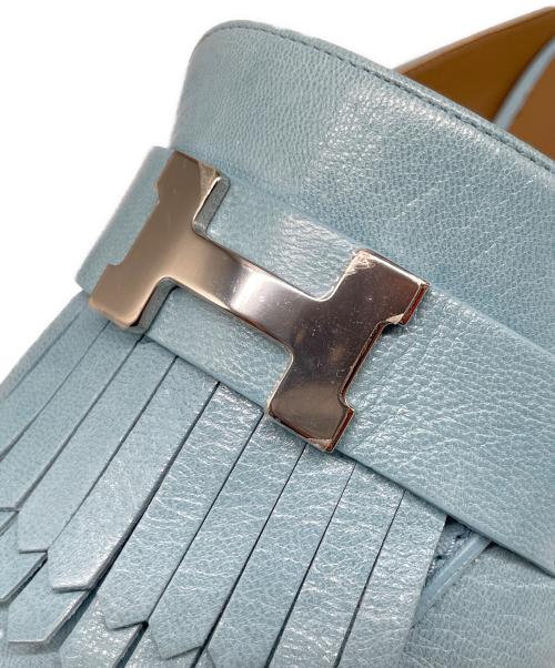 HERMES（エルメス）HERMES (エルメス) リヴォリ ミュール スカイブルー サイズ:36の古着・服飾アイテム