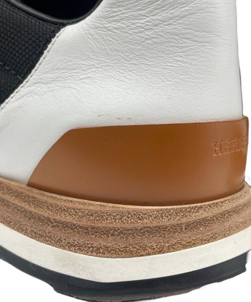 HERMES（エルメス）HERMES (エルメス) マイルス /キャンバススニーカー ブラック×ホワイト サイズ:35 1/2の古着・服飾アイテム