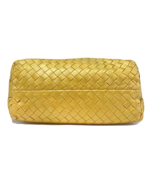 BOTTEGA VENETA（ボッテガベネタ）BOTTEGA VENETA (ボッテガベネタ) イントレチャートハンドポーチ ゴールドの古着・服飾アイテム