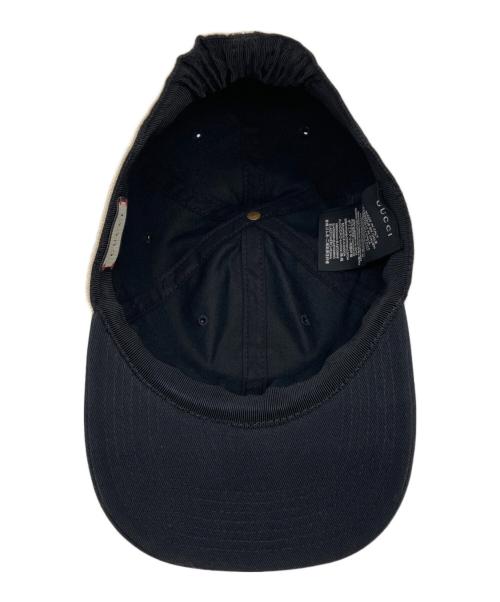 GUCCI（グッチ）GUCCI (グッチ) ロゴパイルテープキャップ ブラック サイズ:Mの古着・服飾アイテム