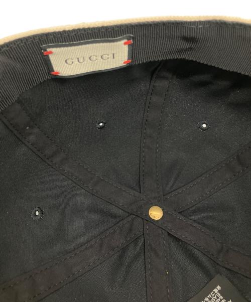 GUCCI（グッチ）GUCCI (グッチ) ロゴパイルテープキャップ ブラック サイズ:Mの古着・服飾アイテム
