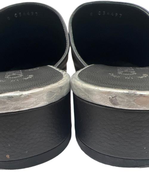 CHANEL（シャネル）CHANEL (シャネル) ココマークミュール ブラック×シルバー サイズ:37の古着・服飾アイテム