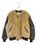 HYKEハイク）の古着「FAUX SHEARING TYPE MA―1」｜カーキ