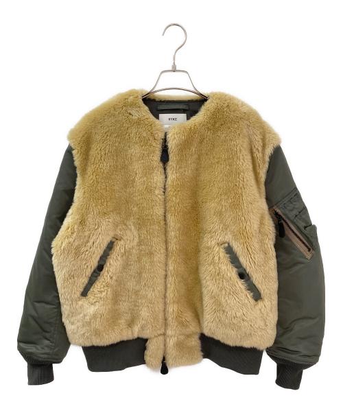HYKE（ハイク）HYKE (ハイク) FAUX SHEARING TYPE MA―1 カーキ サイズ:Sの古着・服飾アイテム