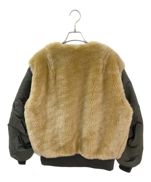 HYKE（ハイク）HYKE (ハイク) FAUX SHEARING TYPE MA―1 カーキ サイズ:Sの古着・服飾アイテム