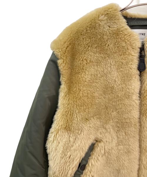 HYKE（ハイク）HYKE (ハイク) FAUX SHEARING TYPE MA―1 カーキ サイズ:Sの古着・服飾アイテム