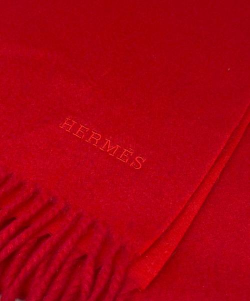 HERMES（エルメス）HERMES (エルメス) カシミヤマフラー レッド サイズ:不明の古着・服飾アイテム