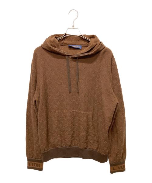 LOUIS VUITTON（ルイ ヴィトン）LOUIS VUITTON (ルイ ヴィトン) 21AW LV モノグラムニットパーカー ブラウン サイズ:Mの古着・服飾アイテム